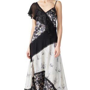 Luxury Jason Wu Gown - Women's 4 Black White - Floral Marble Designer